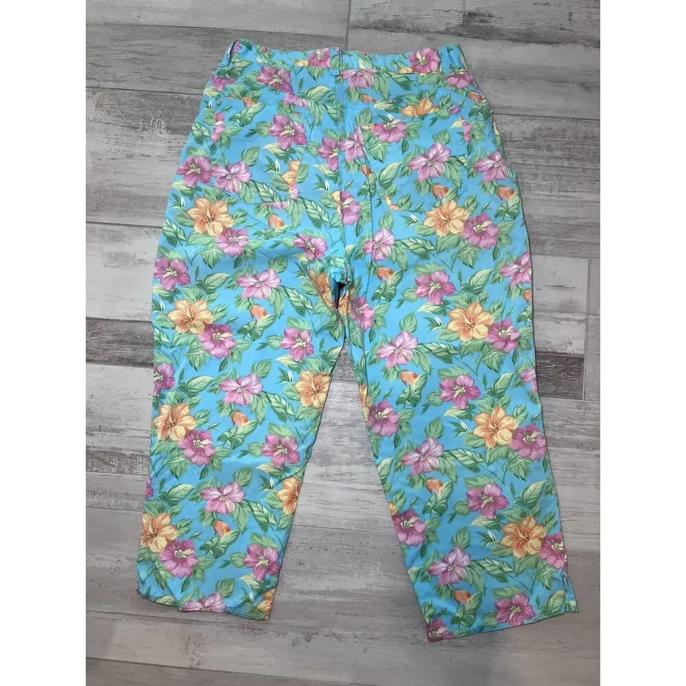 RALPH LAUREN (8) LRL Women Capris Floral-Resortwear-Summer-Hawaiian-Cruise-Party